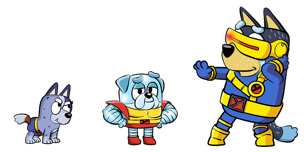 Image of Bluey X-Men