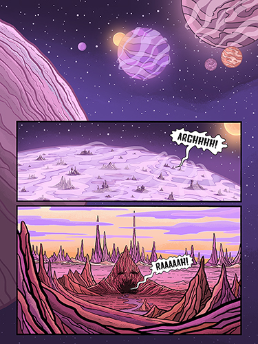 Page One of Power Skull web comic