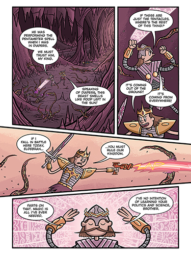 Page Two of Power Skull web comic